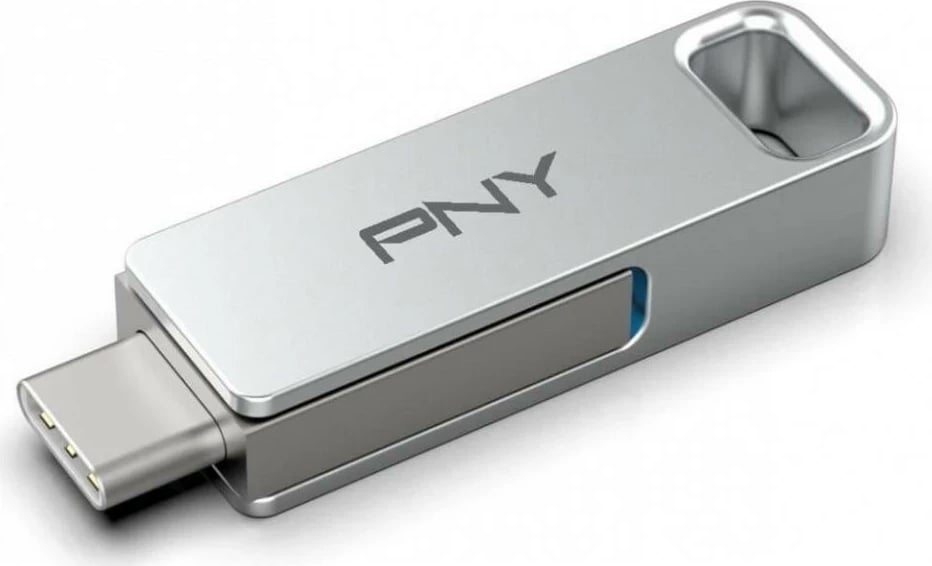 USB PNY 3.2 Duo-Link 128GB Type-C / Type-A, argjendtë