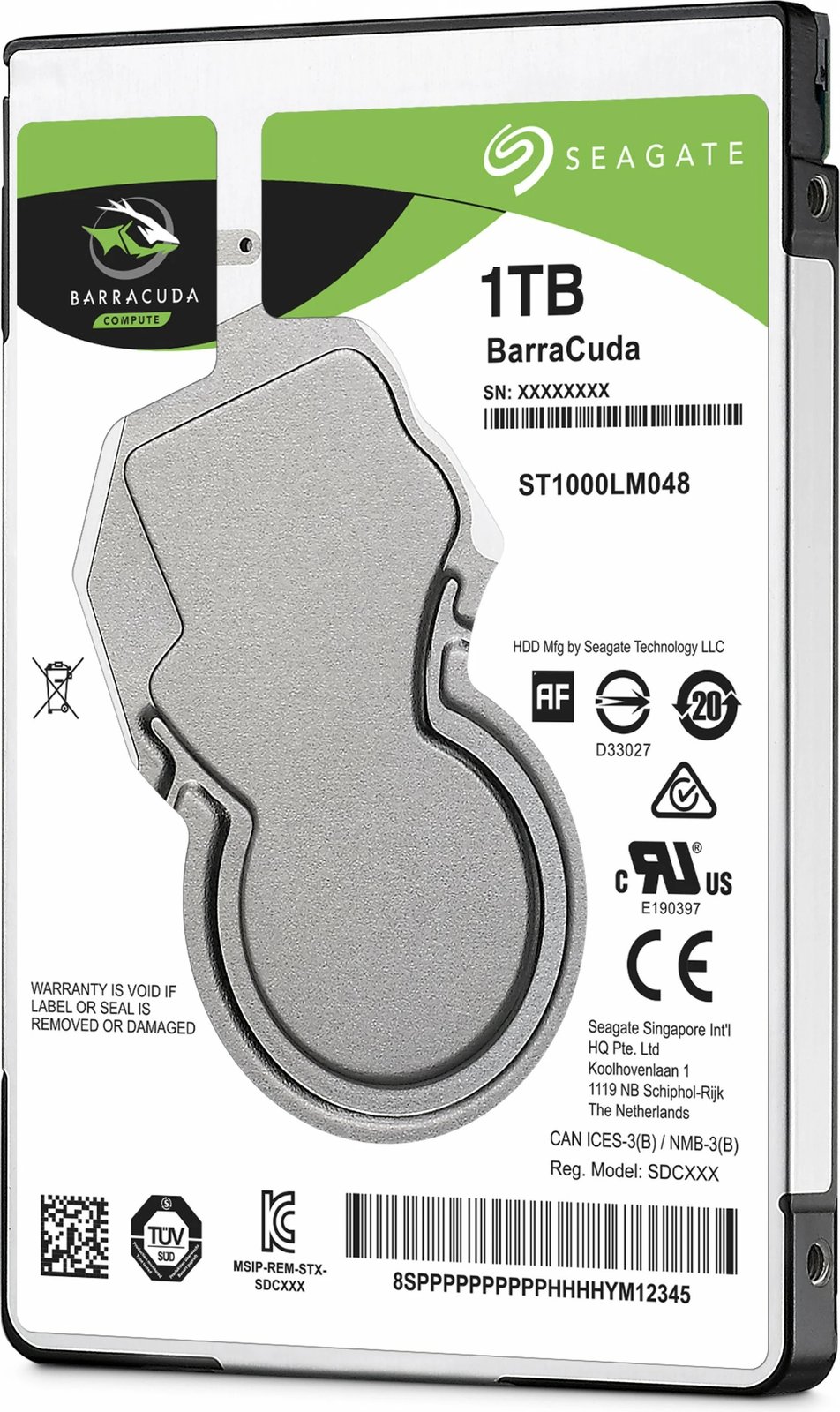 Hard disk Seagate Barracuda 2.5", 1 TB, 5400 RPM, 128 MB