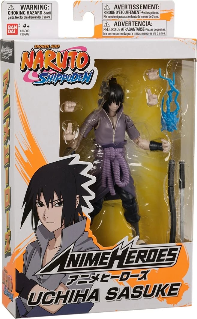 Figurë koleksionuese Bandai Anime Heroes Naruto Uchiha Sasuke