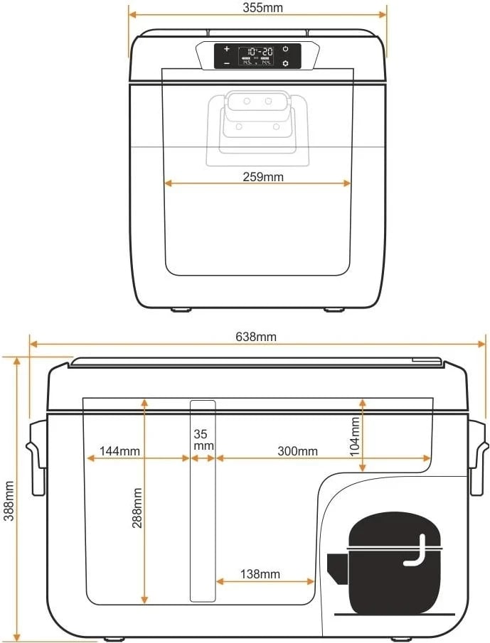 Frigorifer turistik Yolco KX 30 BT, 25L, grafit