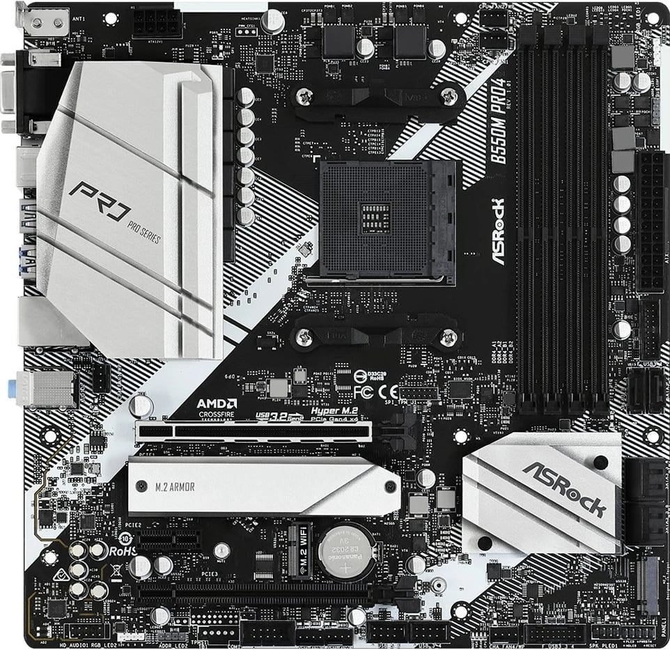 Pllakë amë Asrock B550M Pro4, Socket AM4, micro ATX