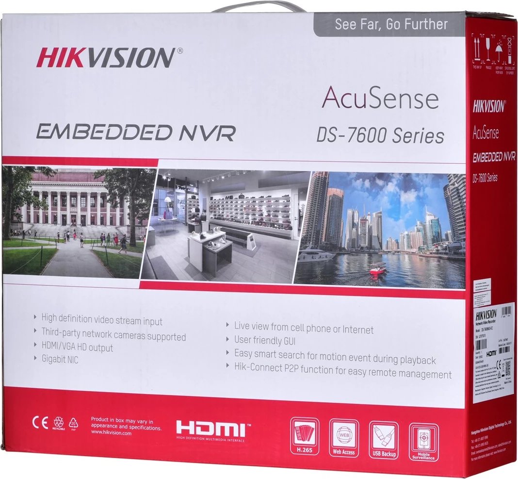 Regjistrues video rrjeti Hikvision DS-7608NXI-K2, 1U, i zi