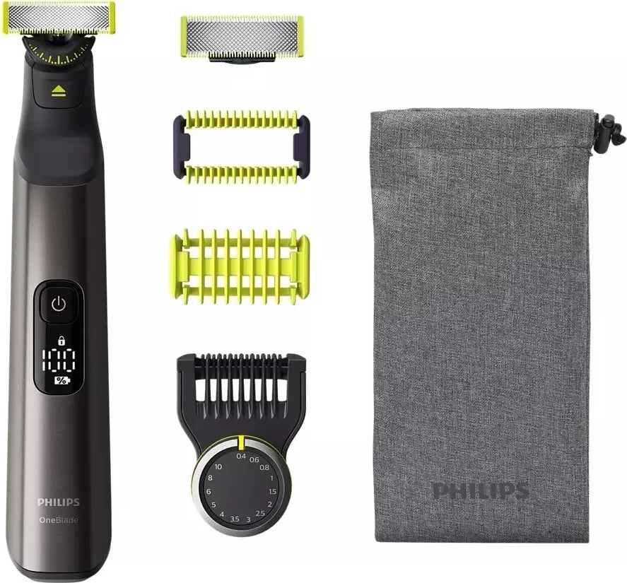 Makinë rroje për meshkuj Philips OneBlade Pro 360 QP6551/15, hiri 