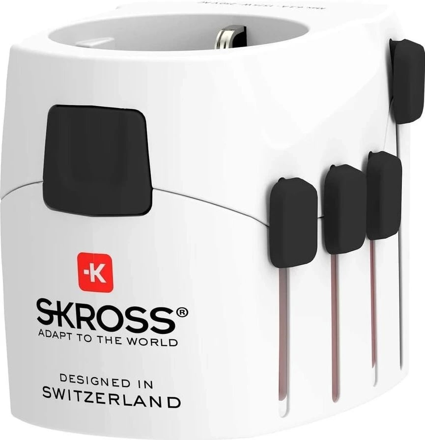 Adapter udhëtimi SKROSS Pro+ USB (AC), ngjyrë e zezë