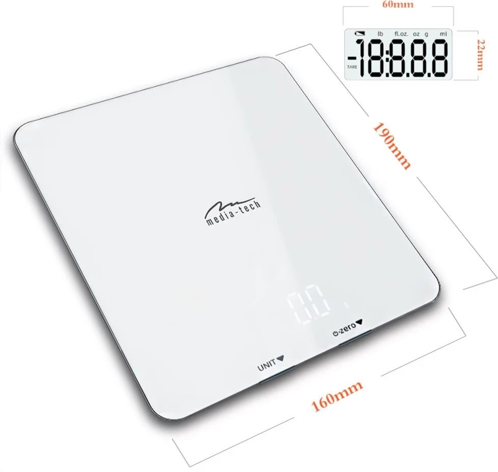 Peshore kuzhine SMART DIET SCALE MT5544, e bardhë