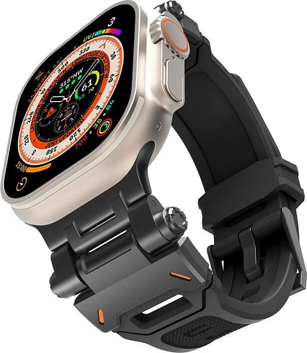 Rrip për Apple Watch Megafox Technology 8 Ultra, starlight zi