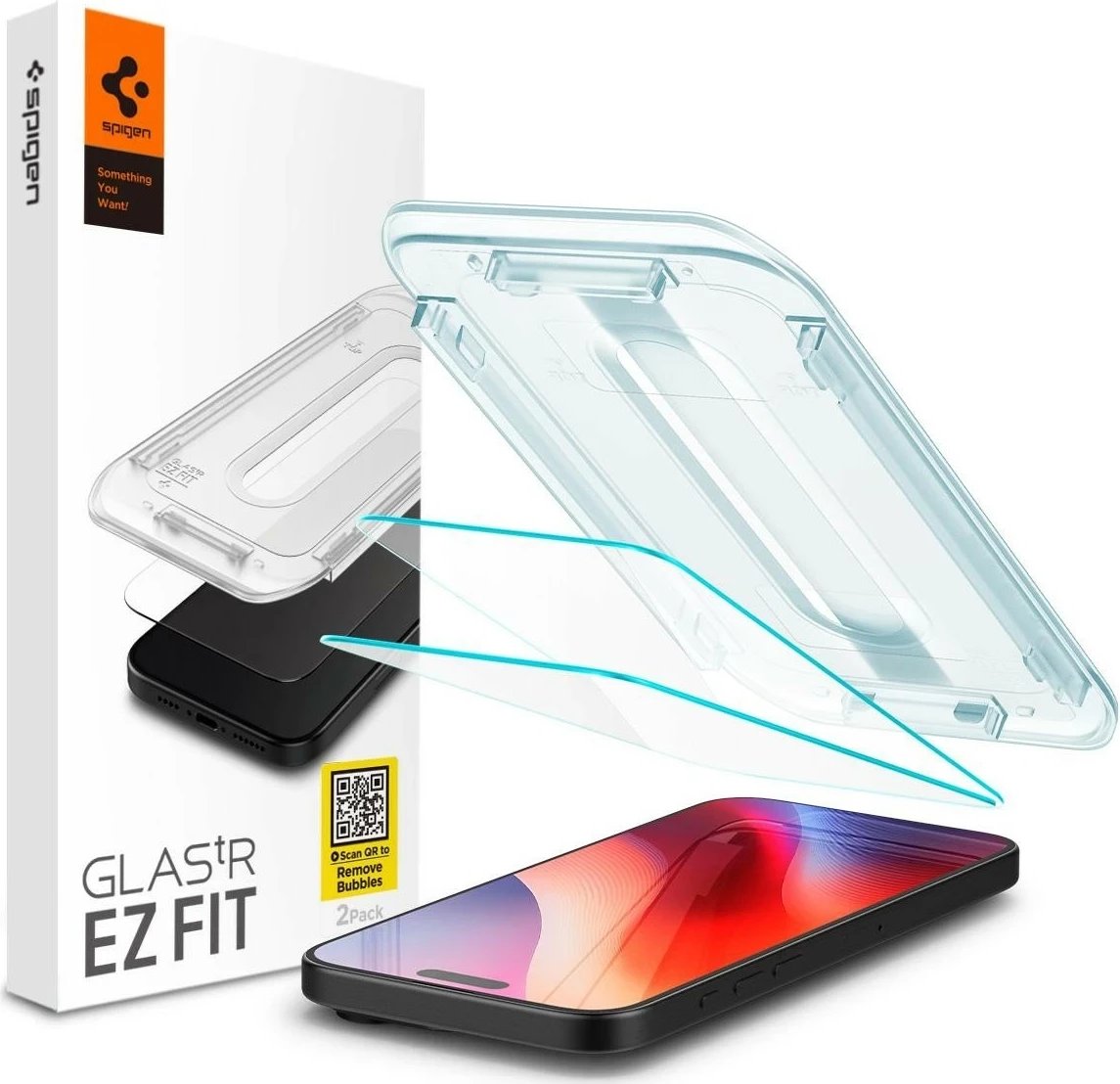 Xham mbrojtës SPIGEN Glas.TR EZ Fit për Apple iPhone 16 Pro Max, transparent