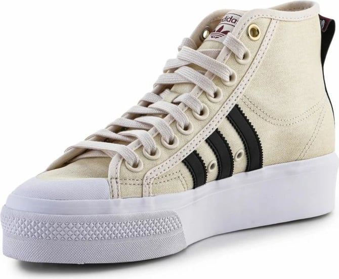 Atlete për femra adidas ORIGINALS Nizza Platform Mid W, ngjyrë krem