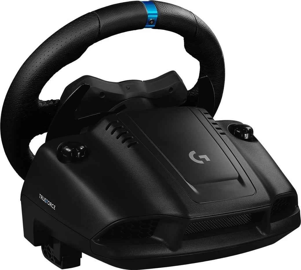 Set timon me pedale Logitech G923, (PS4, PS5, PC), të zeza