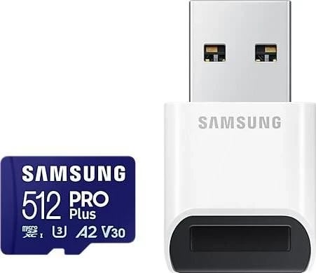 Kartë memorie Samsung Pro Plus, microSDXC, 512GB, 180MB/s