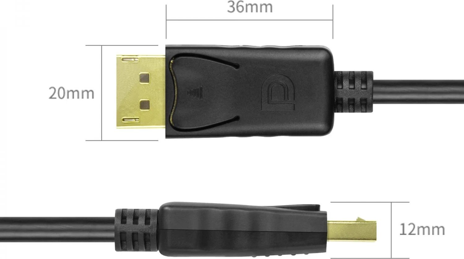 Kabllo Unitek DisplayPort, 3m, e zezë