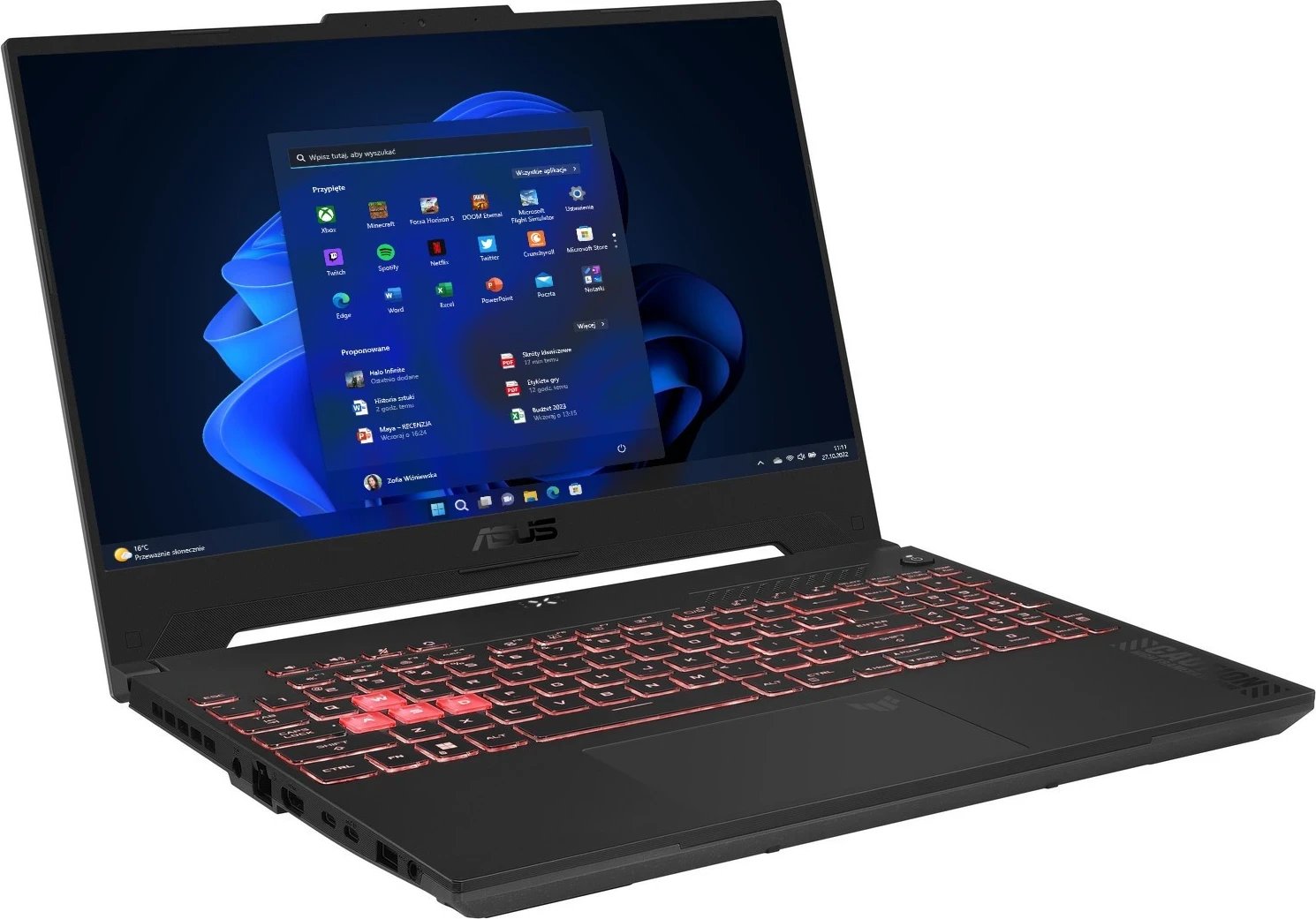 Laptop ASUS Tuf Gaming A15, 15.6", AMD Ryzen 7, 16GB RAM, 512GB SSD, NVIDIA GeForce RTX 4060, i zi