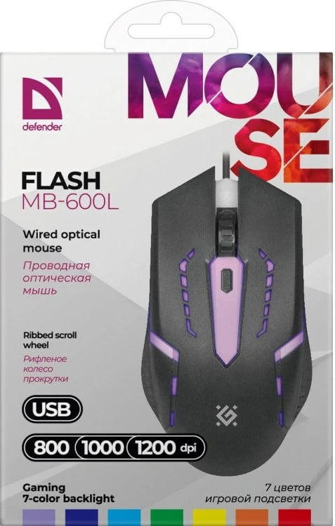 Maus Defender Flash MB-600L, 1200dpi, i zi