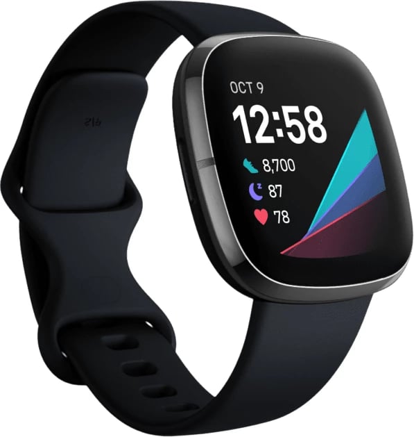 Smartwatch FitBit Sense, 1.59", e zezë