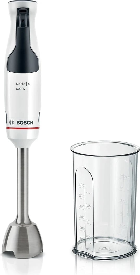 Blenderi Bosch Serie 4 MSM4W210, 0.6 L, 600 W, i Zi dhe i Bardhë