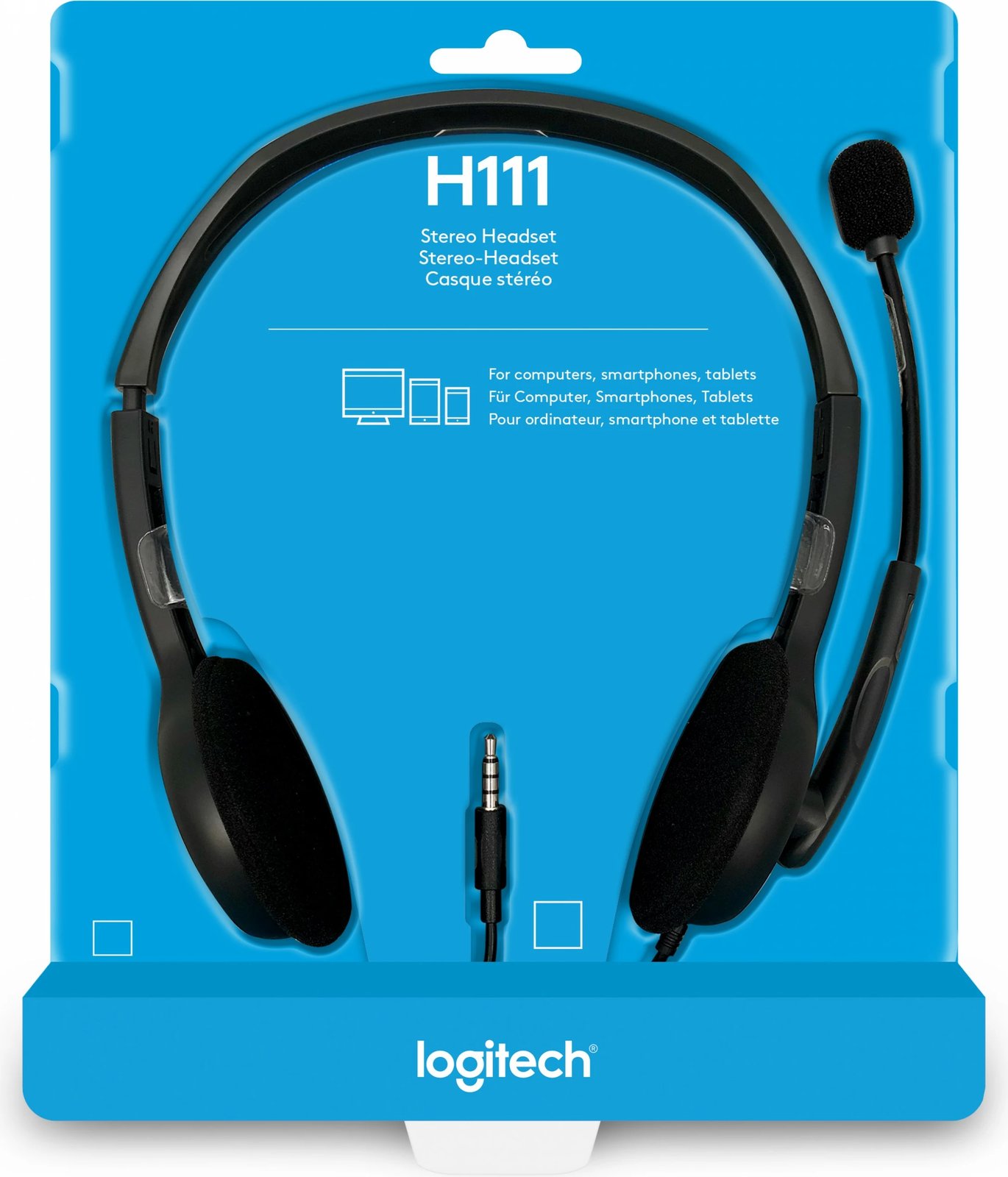 Kufje Logitech H110 Stereo, Wired, Office/Call center, 20 - 20000 Hz, 74 g, Gri