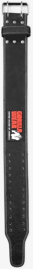 Gorilla Wear 4 Inch Leather Lifting Belt - Black