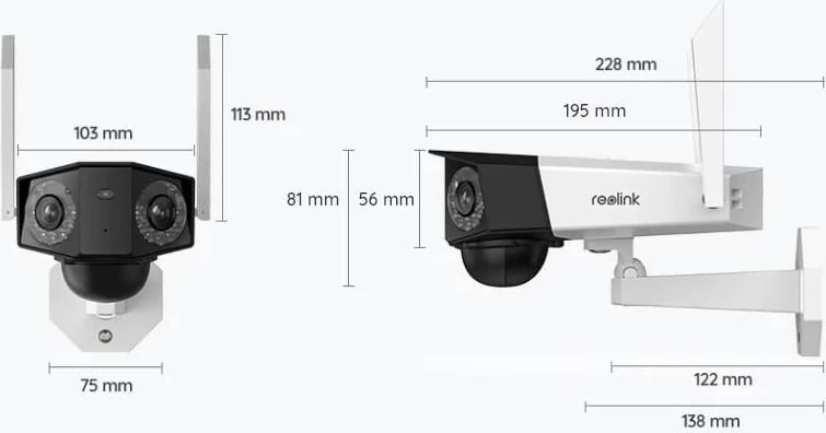 Kamerë IP reolink Duo-Series-B750, e bardhë