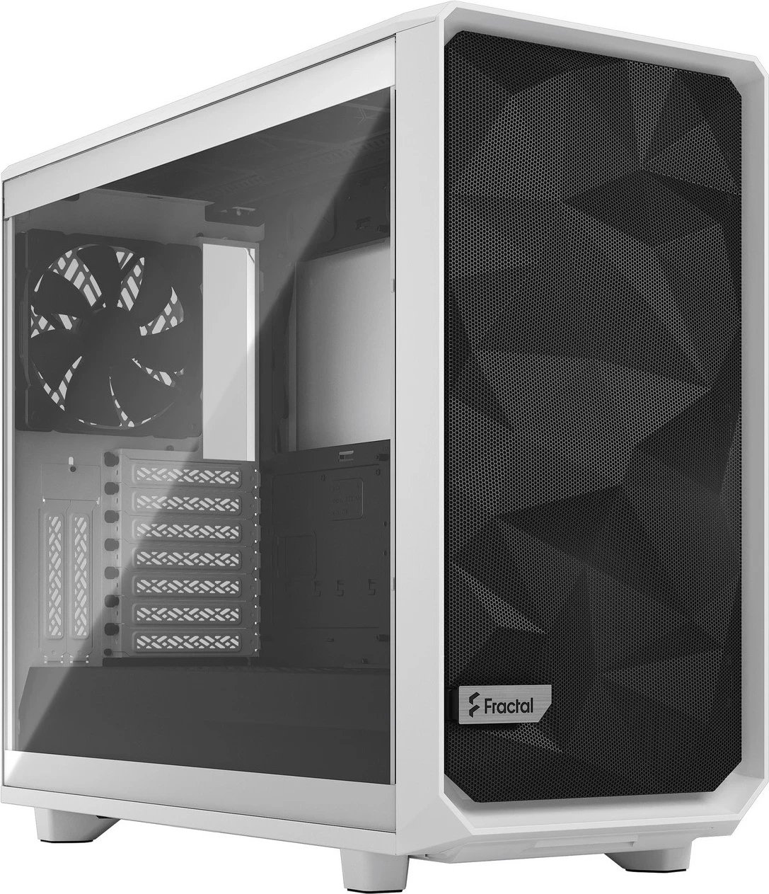 Kasë Fractal Design Meshify 2 TG Clear Tint, Midi Tower, e bardhë