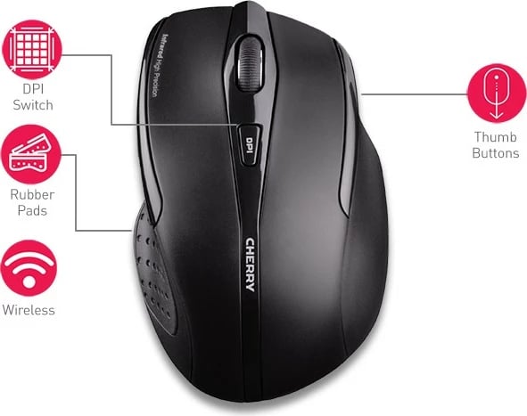 Maus Cherry MW 3000 Wireless, USB, 1750 DPI, i zi