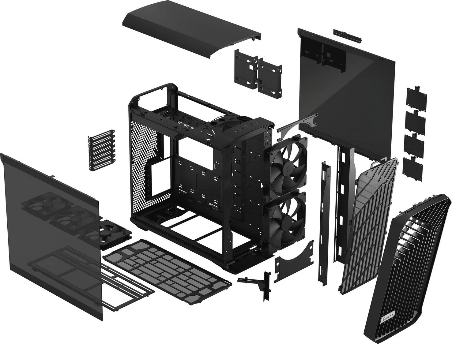 Kasë Fractal Design Torrent, ATX, Midi Tower, e zezë