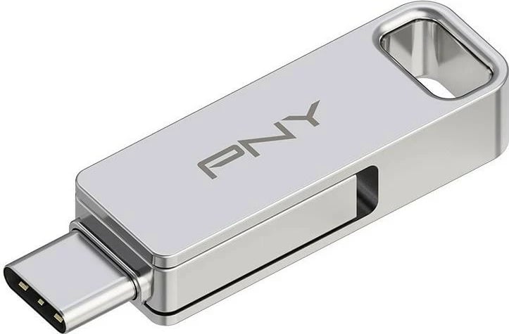 USB PNY 3.2 Duo-Link 64GB Type-C / Type-A, argjendtë