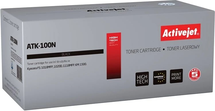 Toner zëvendësues Activejet ATK-100N për printerët Kyocera, 7800 faqe, i zi