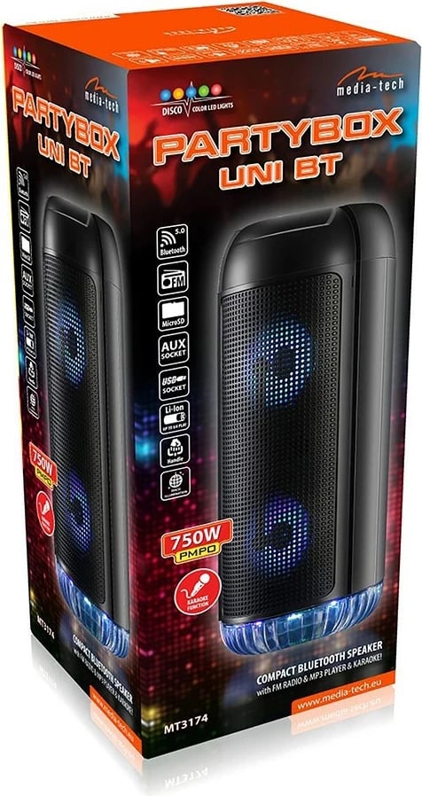 Boks Bluetooth Media tech PARTYBOX UNI BT MT3174, i zi