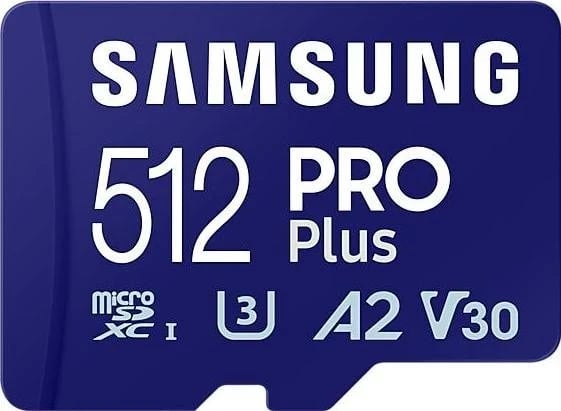 Kartë memorie Samsung Pro Plus, microSDXC, 512GB, 180MB/s