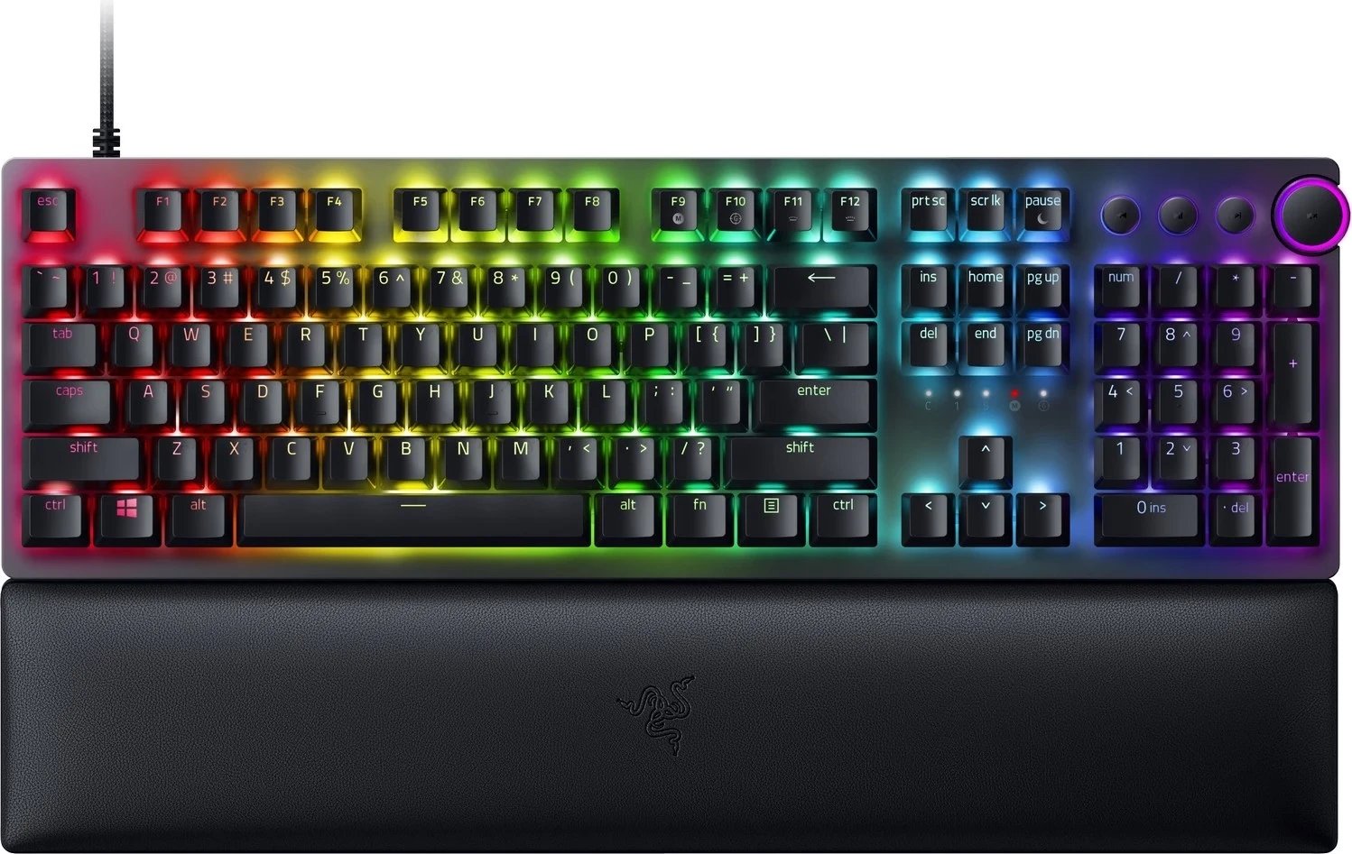 Tastierë Razer Huntsman V2 Purple Switch, RGB, e zezë