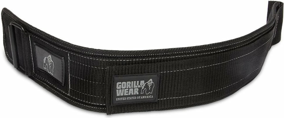 Gorilla Wear 4 Inch Nylon Lifting Belt - Black/Gray