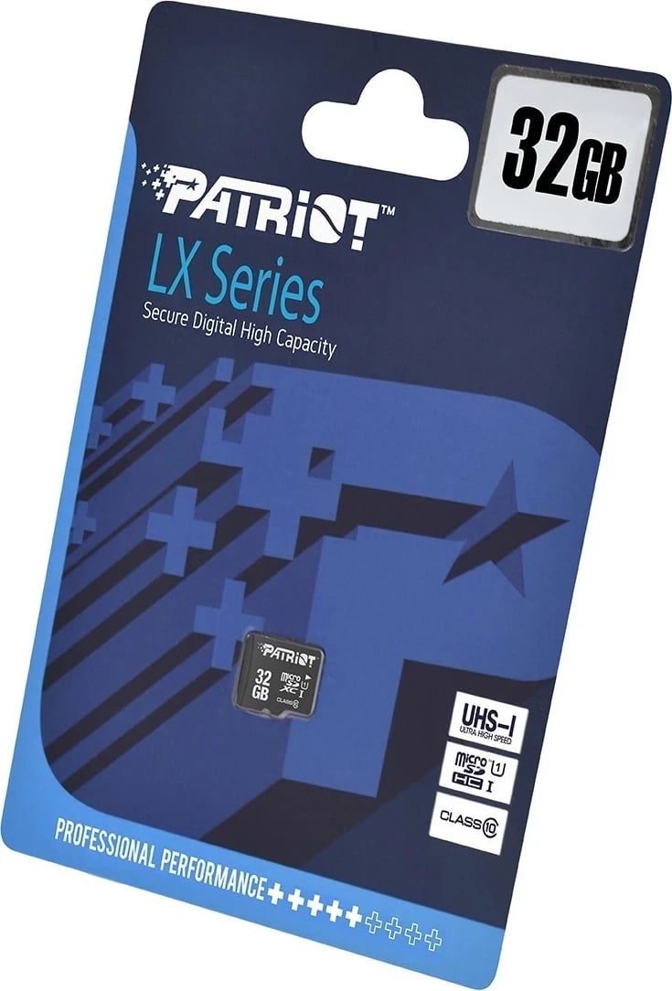 Kartë memorie microSDXC Patriot LX Series, 32GB