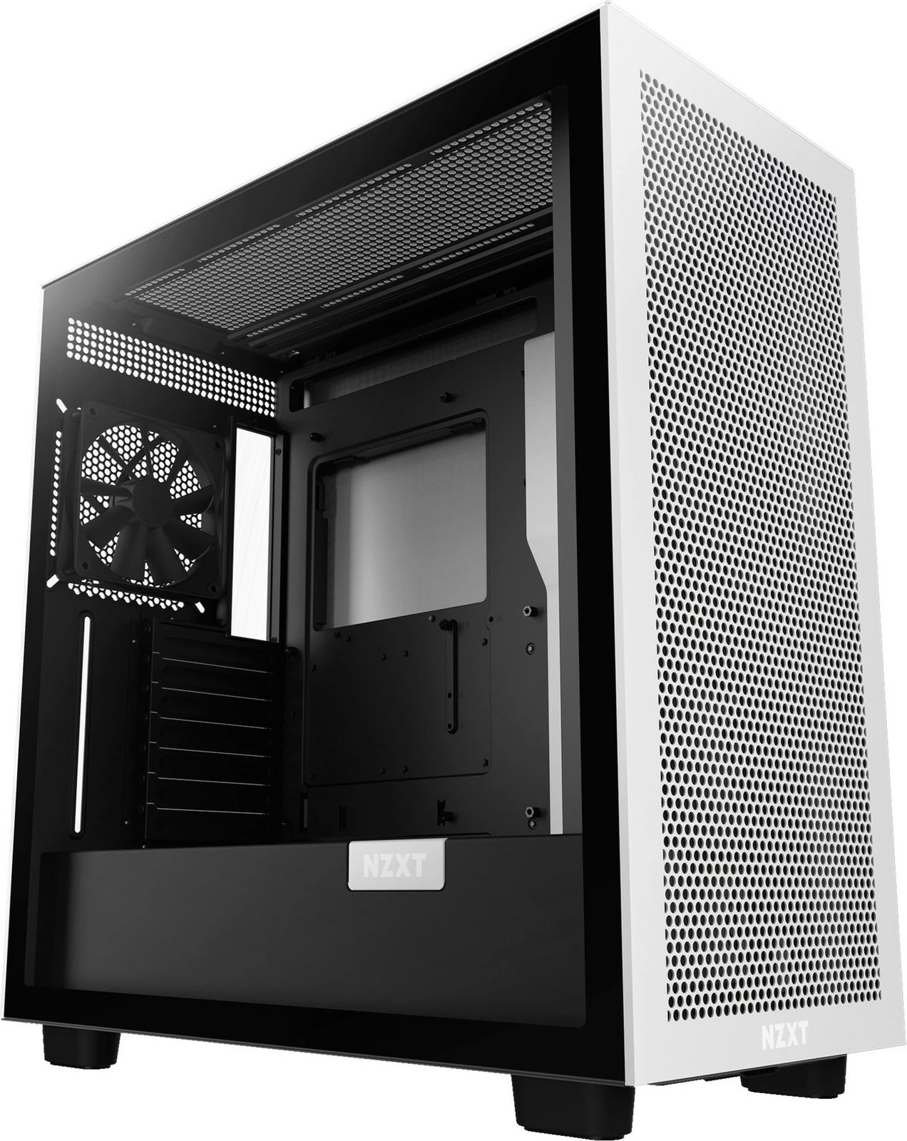 Kasë kompjuteri NZXT H7 Flow (CM-H71FG-01) - e bardhë/e zezë