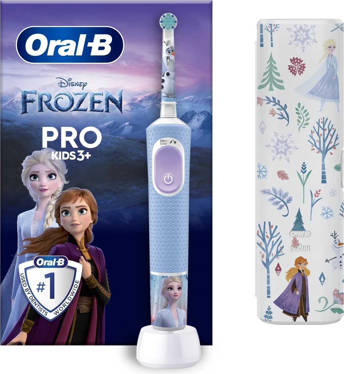 Furçë dhëmbësh elektrike Oral-B Pro Kids 3+, Frozen, blu