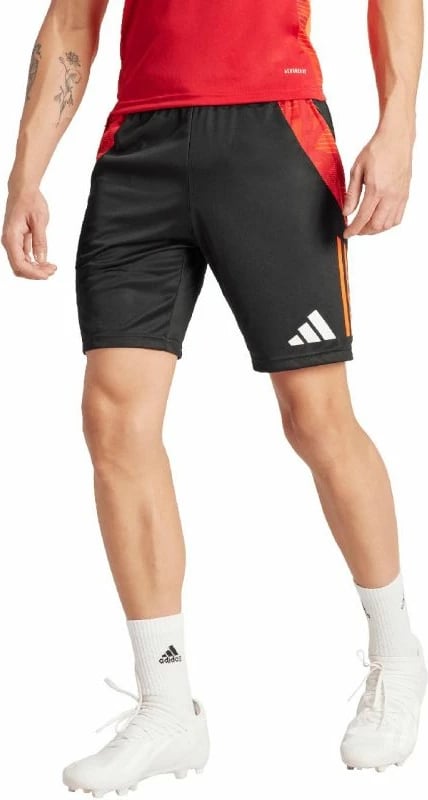 Shorce futbolli për meshkuj Adidas Tiro 24, të zeza/të kuqe