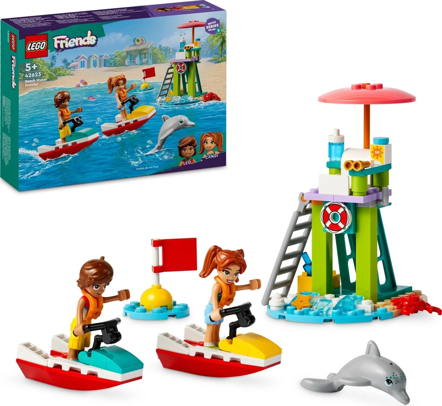 Lodër ndërtimi LEGO Friends Beach Boat për fëmijë, 84 pjesë