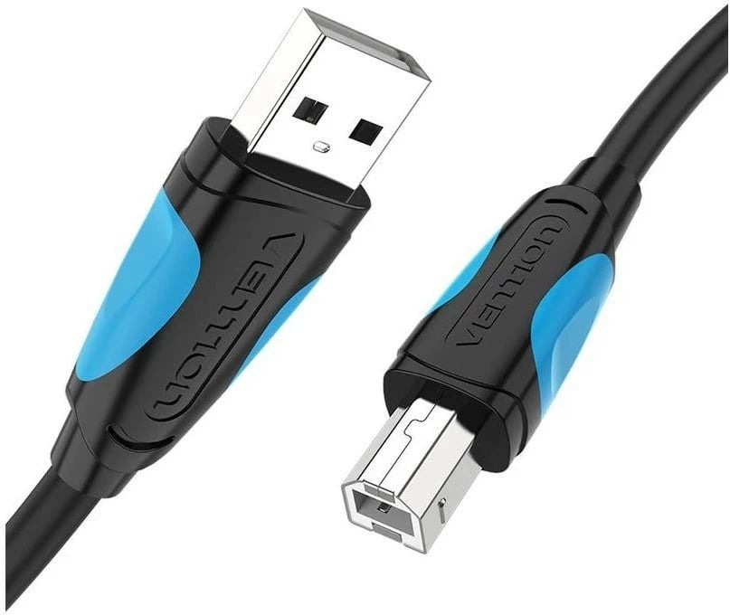 Kabel USB 2.0 Vention USB-A/USB-B, 3m, zi-kaltër