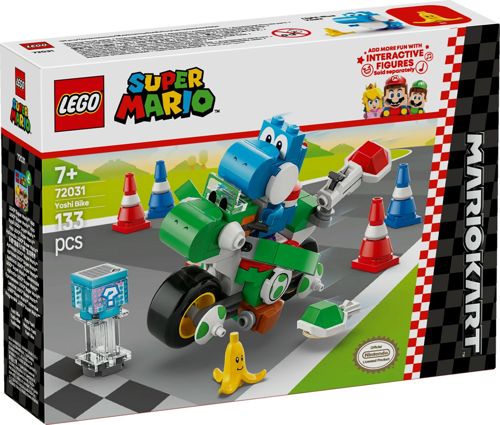 Set ndërtimi LEGO Mario Kart Yoshi Bike, 133 pjesë, shumëngjyrësh