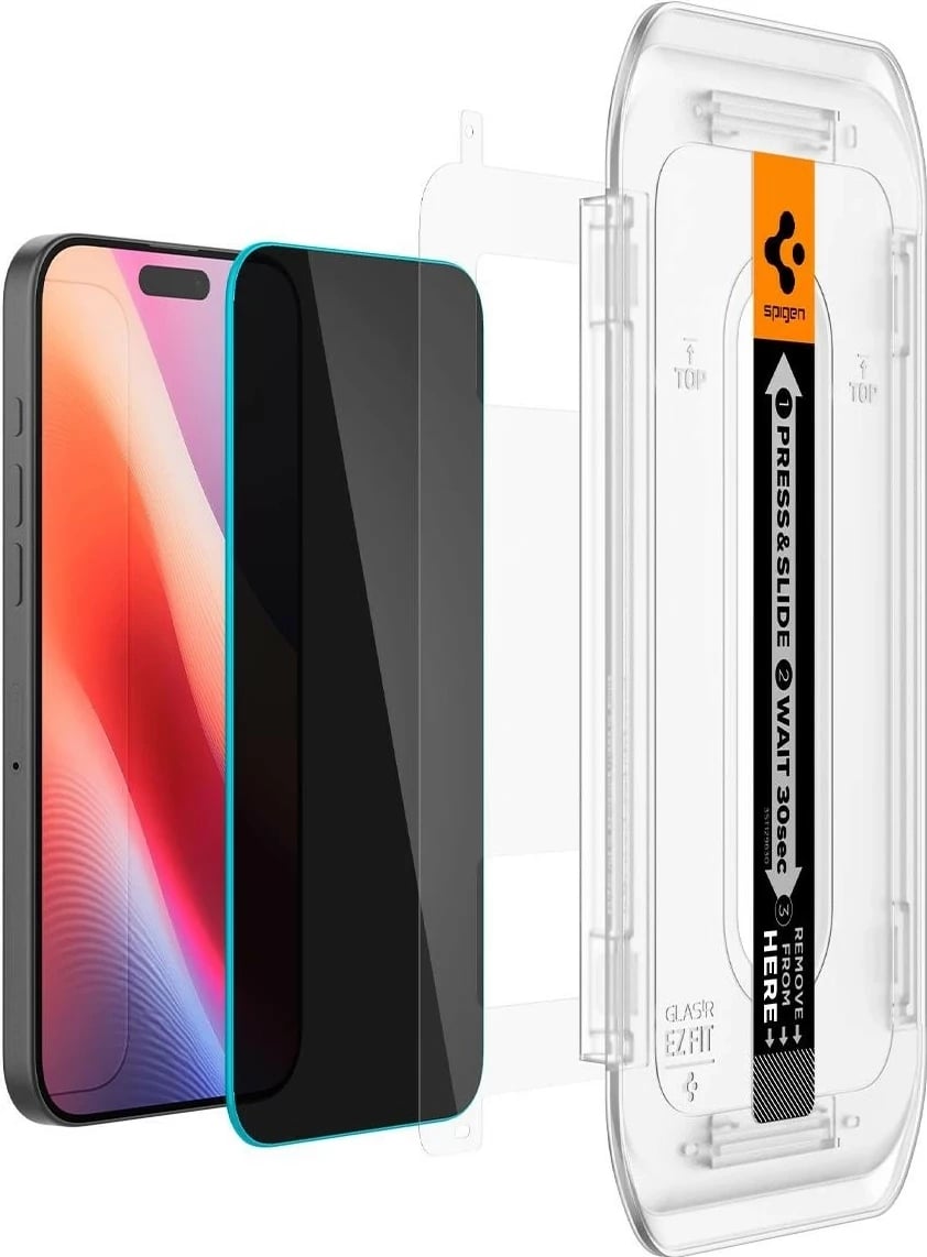 Xham privatësie Spigen GLAS.TR EZ FIT, Apple iPhone 16 Pro Max, 2-pak, ngjyrë e zezë