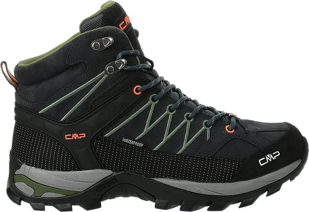 Çizme hiking për meshkuj CMP Rigel Mid WP, gri-jeshile