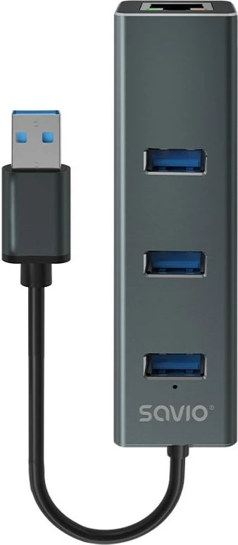 Hub Savio AK-57 USB-A - 3 x USB-A, 5000 MB/s, hiri