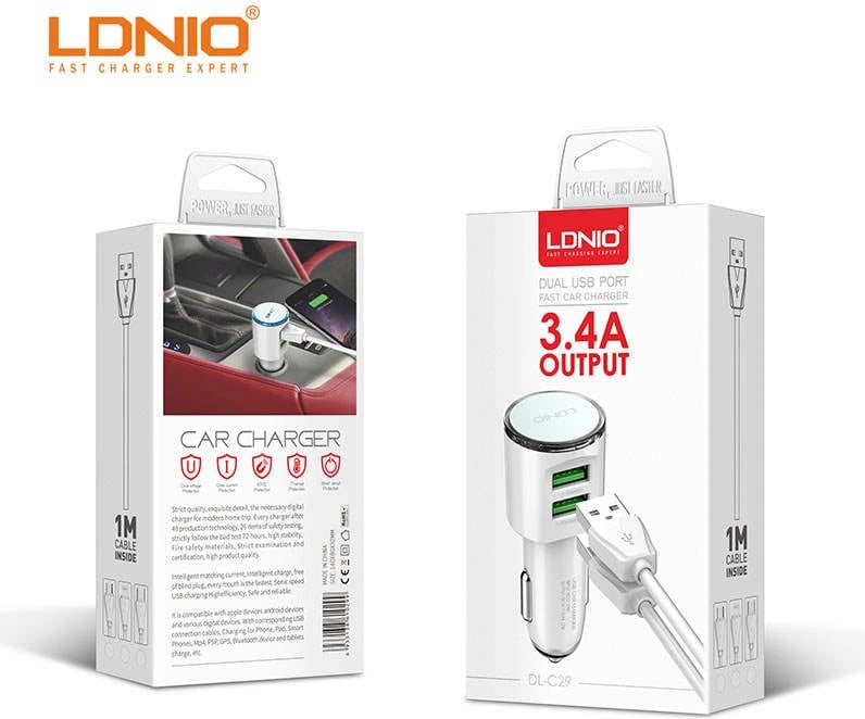 Karikues për veturë Ldnio 2 USB Ports Car Charger