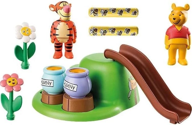 Blloqe ndërtimi Playmobil Disney & Winnie the Pooh 1.2.3, Pszczeli ogród Kubusia Puchatka i Tygrysa 71317