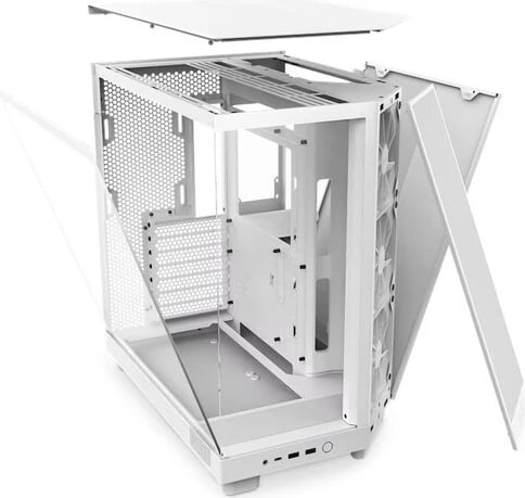 Kasë NZXT H6 Flow, Midi Tower, 3 x 120mm, e bardhë