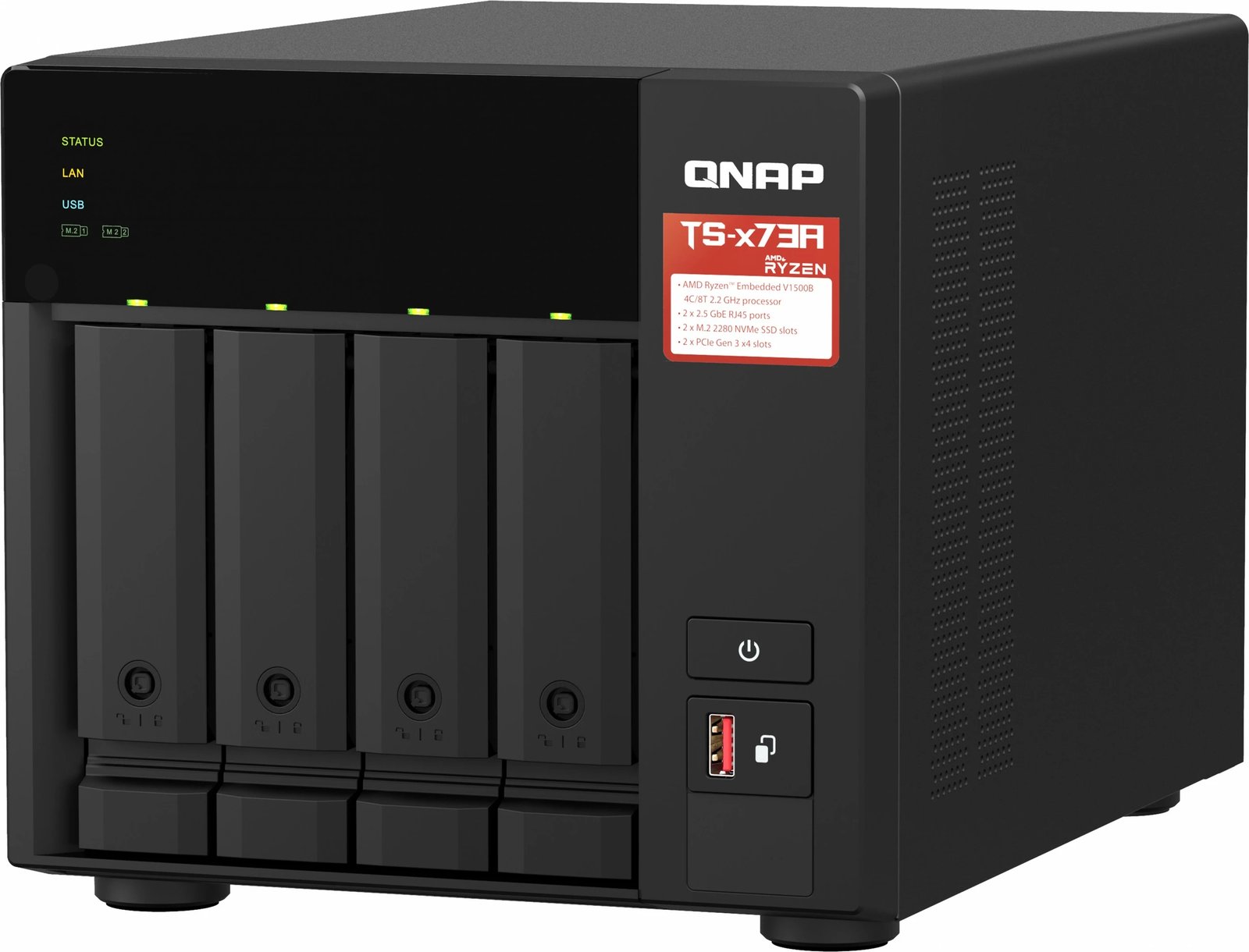 NAS QNAP TS-473A, Ryzen Embedded V1500B, 8GB, i zi