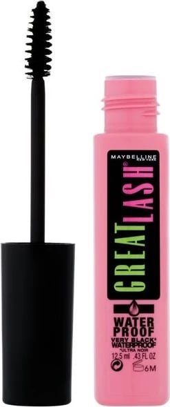 Maskarë për qerpikë Maybelline Great Lash Waterproof, Very Black, 12.5ml