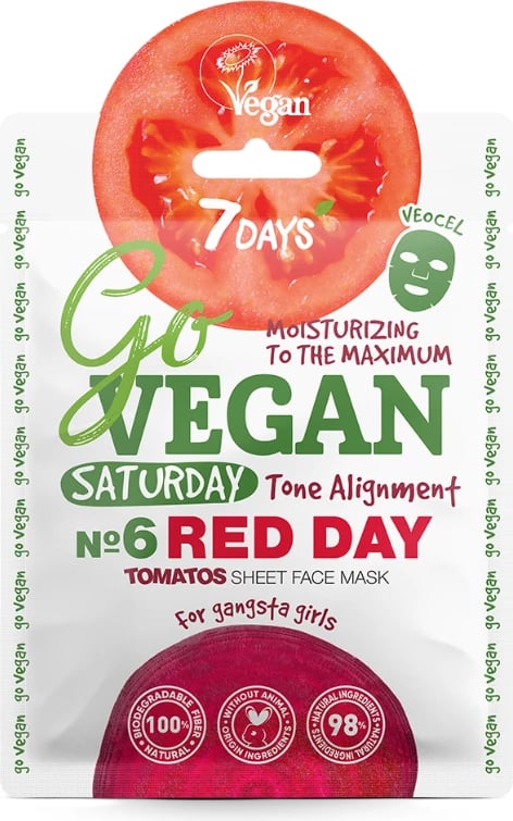 Maskë për fytyrë 7days Go Vegan Saturday, 25 gr