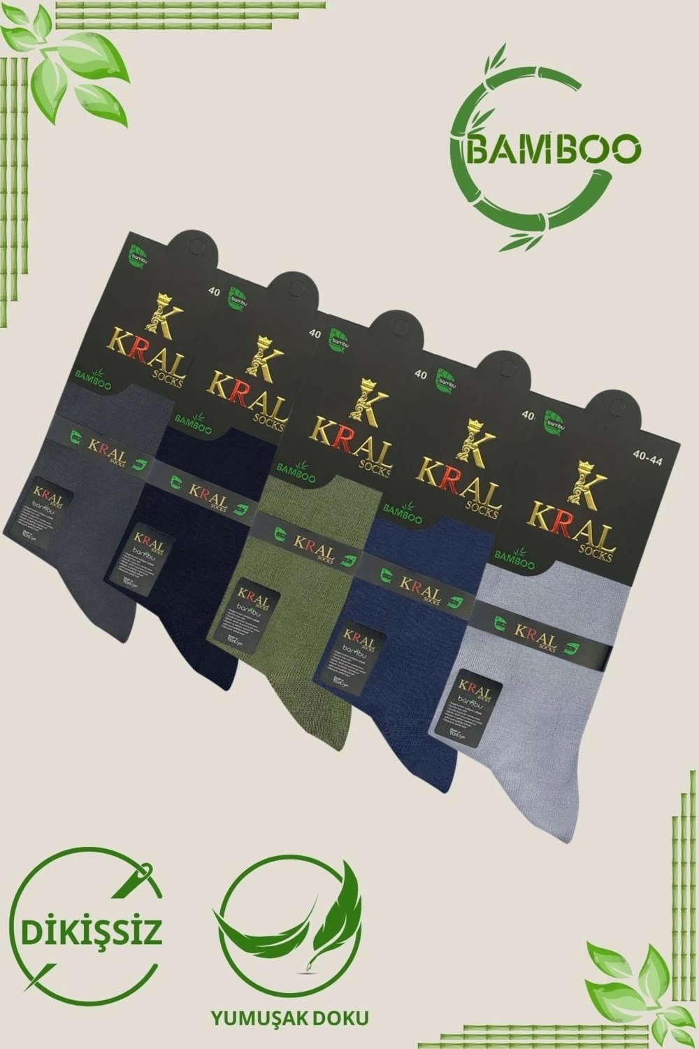 Çorape për meshkuj Kral Socks, set 5 copë