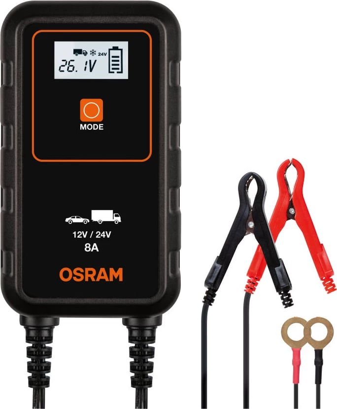 Mbushës për bateri të makinës 8A BATTERYcharge 908 OSRAM