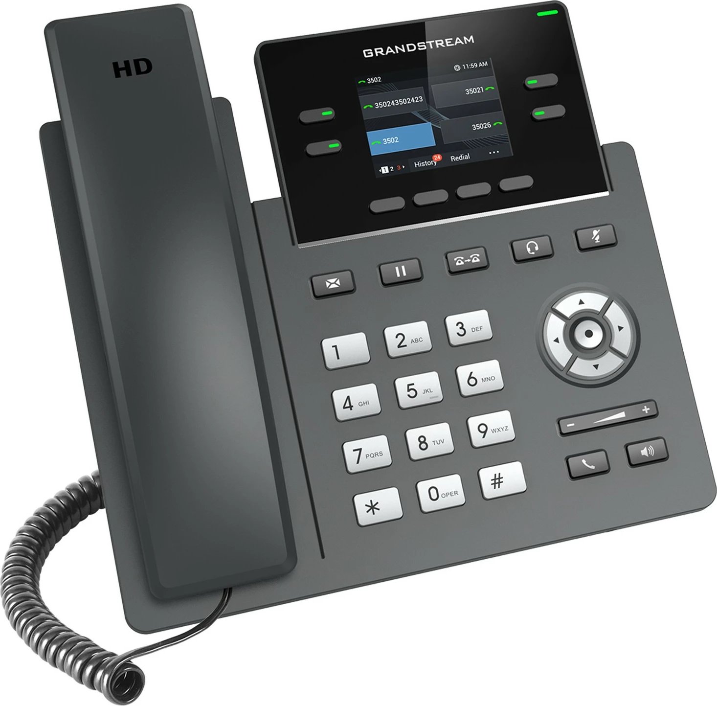 Telefon IP Grandstream GRP2612P, 2 linja, i zi